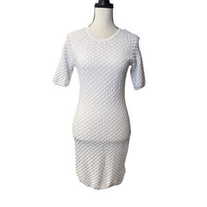 Venus Women’s White Textured Dress Size M